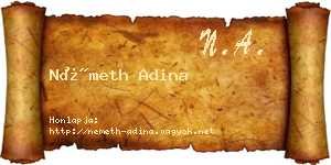 Németh Adina névjegykártya